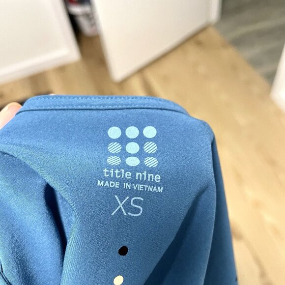 Title Nine Sleeveless Laser Cut Lightweight Pull-Over Dress Teal size XS - Picture 9 of 10